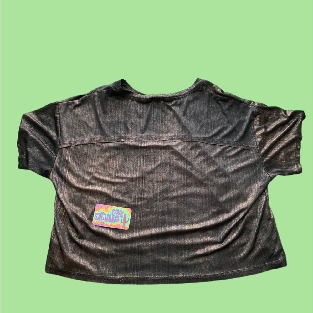 3/$20 Wild Fable Metallic Bronze Crop Top - Picture 2 of 6